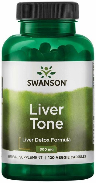 Swanson, Liver Tone Leber-UnterstüTzen 300Mg 120 Veg. Kapseln Super Preis-image
