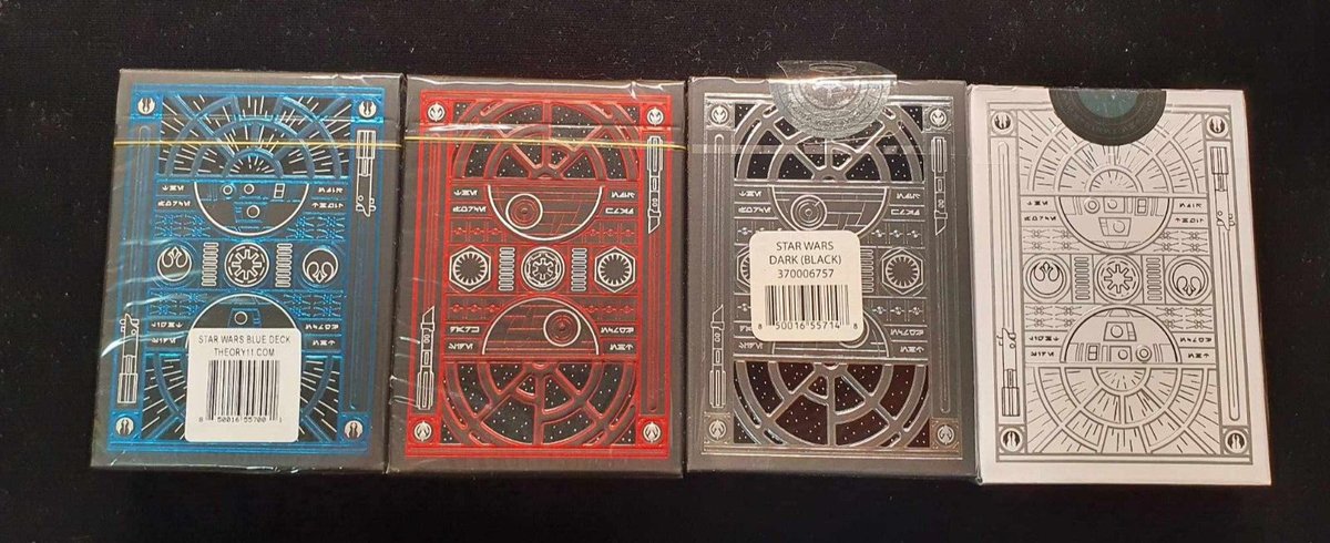 Star Wars Playing Cards by Theory11 - 4 Deck Bundle - Black, White