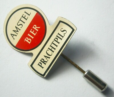 P82) Amstel Bier Prachtpils Oldtimer Abzeichen Werbung Krawatte Anstecknadel Anstecker