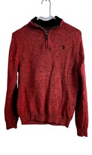 Izod Boys Red 1/4 Zip Sweater