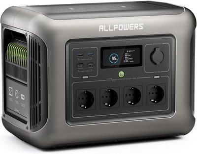 ALLPOWERS Powerstation 1800W Tragbarer Solar Generator 1152Wh LiFePO4 Notstrom