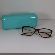 Tiffany  Co. TF2160-B 8255 Brown/Gold Eyeglasses Frames 52-17-140mm READ