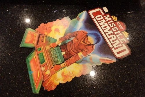 MISSILE COMMAND Vintage  1982 Atari Video Arcade game 2600 console  PROMO CUTOUT