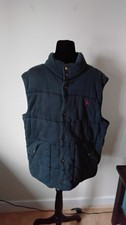 Polo Ralph Lauren VTG Buffalo Plaid Lined Men's Black Vest Snap Up Front Large