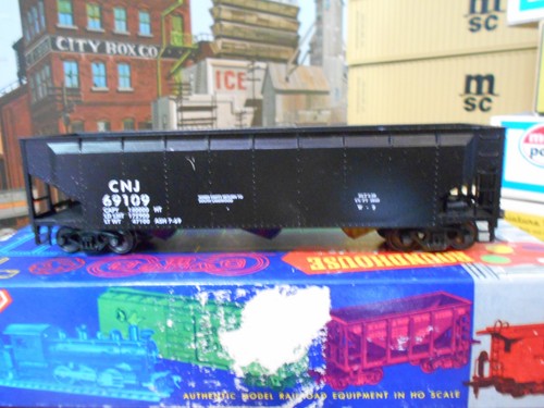 Trenes a escala HO Roundhouse CNJ #69109 tolva de 3 bahías compensada NUEVO construido a partir del kit | Zustand: New