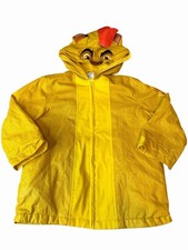 Toddler 4 Lion King Disney Store Simba Rain Coat Jacket Yellow Embroidered Read