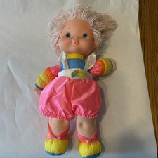 Rainbow Brite Doll Tickled Pink w/ Romper 1983 Mattel Hallmark Baby 15" Vintage