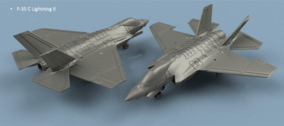 L'Arsenal Models 1/350 F-35C LIGHTNING II UNFOLDED WINGS (5) 3D Printed Set