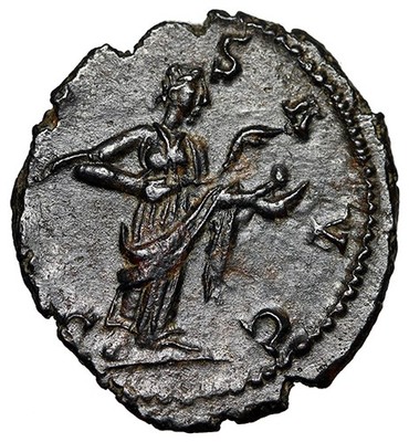Victorinus Antoninianus ''Salus Feeding Snake'' Extremely Fine