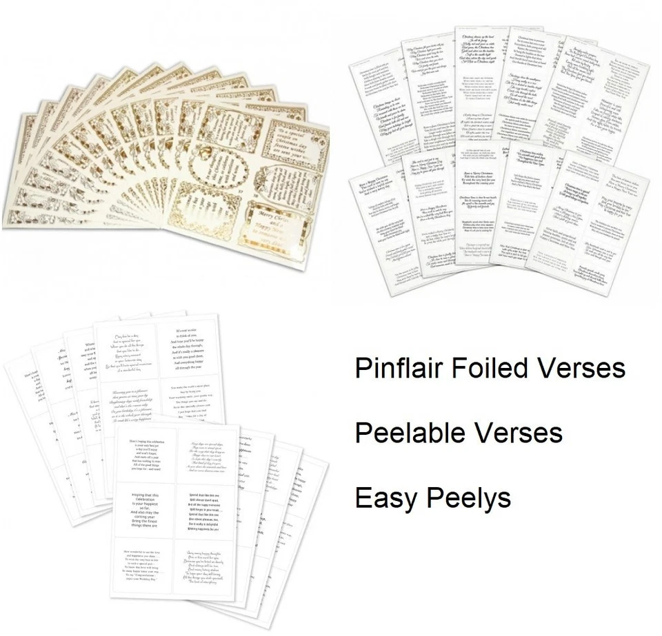 KANBAN & SPLASH CRAFTS & PINFLAIR Easy Peely Peelables Transparent BIRTHDAY & OCCASIONS Verses Poetry Stickers