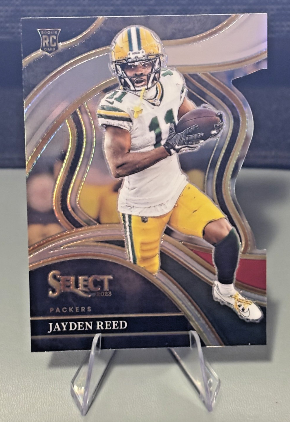 2023 Panini Select - Club Level Jayden Reed #258 Black & Red Prizm Die-Cut (RC)