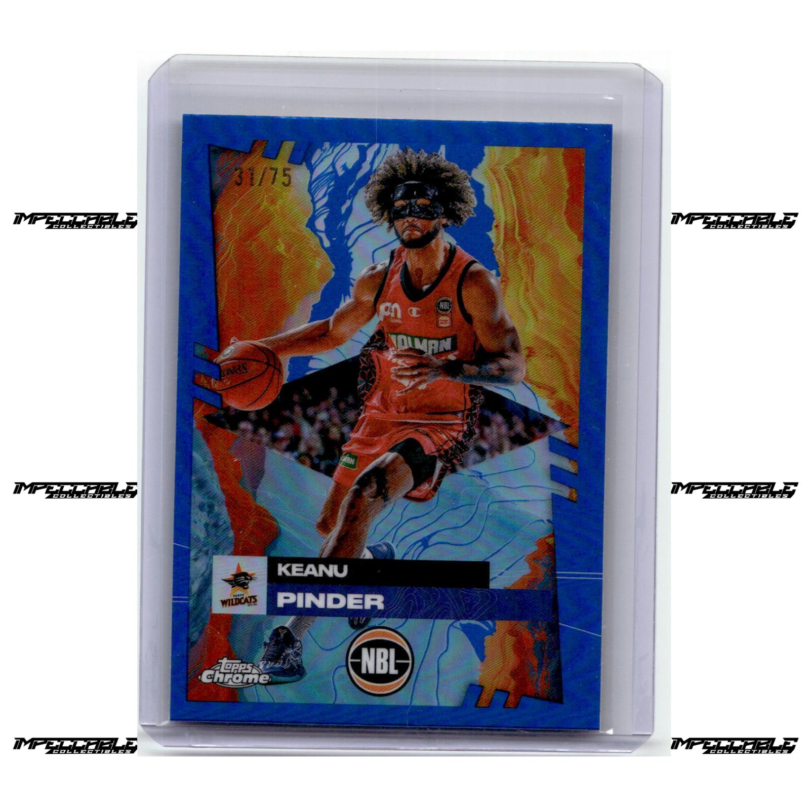 2024-25 Topps Chrome NBL - Blue #63 Keanu Pinder /75