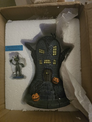 #ad Hawthorne Village Nightmare Before Christmas Bat House 2005 With Figure amp; COA $129.00