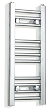 Heated Towel Rail 200mm Wide 600mm High Straight Chrome Radiator Bathroom NEW UK