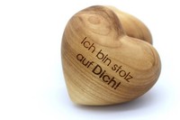 Holzherz 'Ich Bin Stolz Auf Dich!'