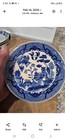 Blue & White Willow Pattern Ceramic Plate, Japan, Painted Backstamp, Glossy — photo 1