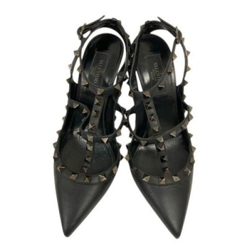 Sandales Talons Aiguilles Valentino Garavani - Jaune, Cuir, Taille 37 - Occasion Glamour Chic