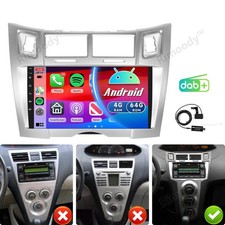 DAB+ 4+64GB Für Toyota Yaris 2005-2012 Carplay Autoradio Android 15 GPS NAVI BT
