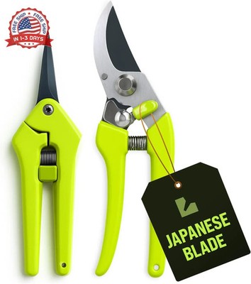 2-Pack Stainless Steel Gardening Scissors, Pruning Shears and Clippers for Garde