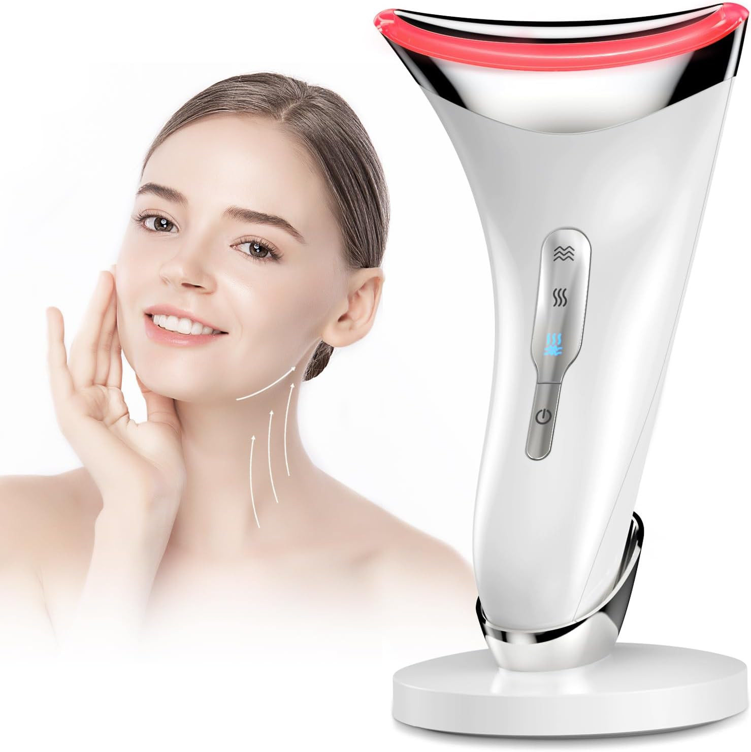 Miglior Massaggiatore Viso Elettrico Antirughe 3 Modi LED Professionale