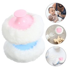 4Pcs Reusable Baby Talcum Powder Puff Soft Plush Body Sponge Multi Color