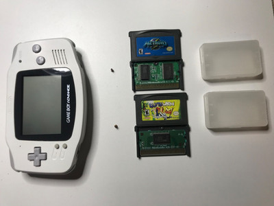 Gameboy Advance lot Console & 2 games Earthworm Jim Metroid Fusion LOOK READ