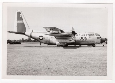 1960 USAF Lockheed C-130A Hercules 55-0005 in Arctic Day Glow Markings UK Photo