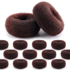 Hair Bun Maker Donut 12 Pcs, Medium Sock Bun Doughnuts for Ballet Style Buns, Lo