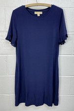Michael Kors Navy Blue Ruffle Sleeve T-shirt Dress / Women’s Medium