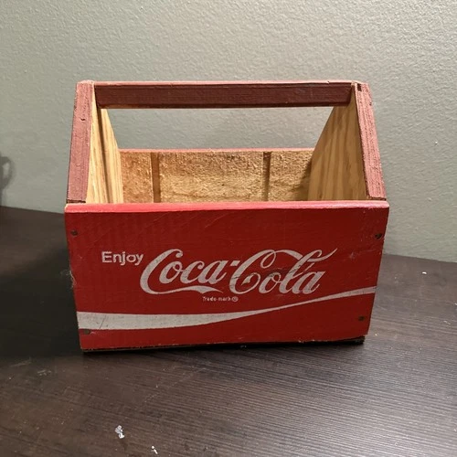 Coca-Cola Holder Wooden 6 Pack -vintage Handmade From Crate