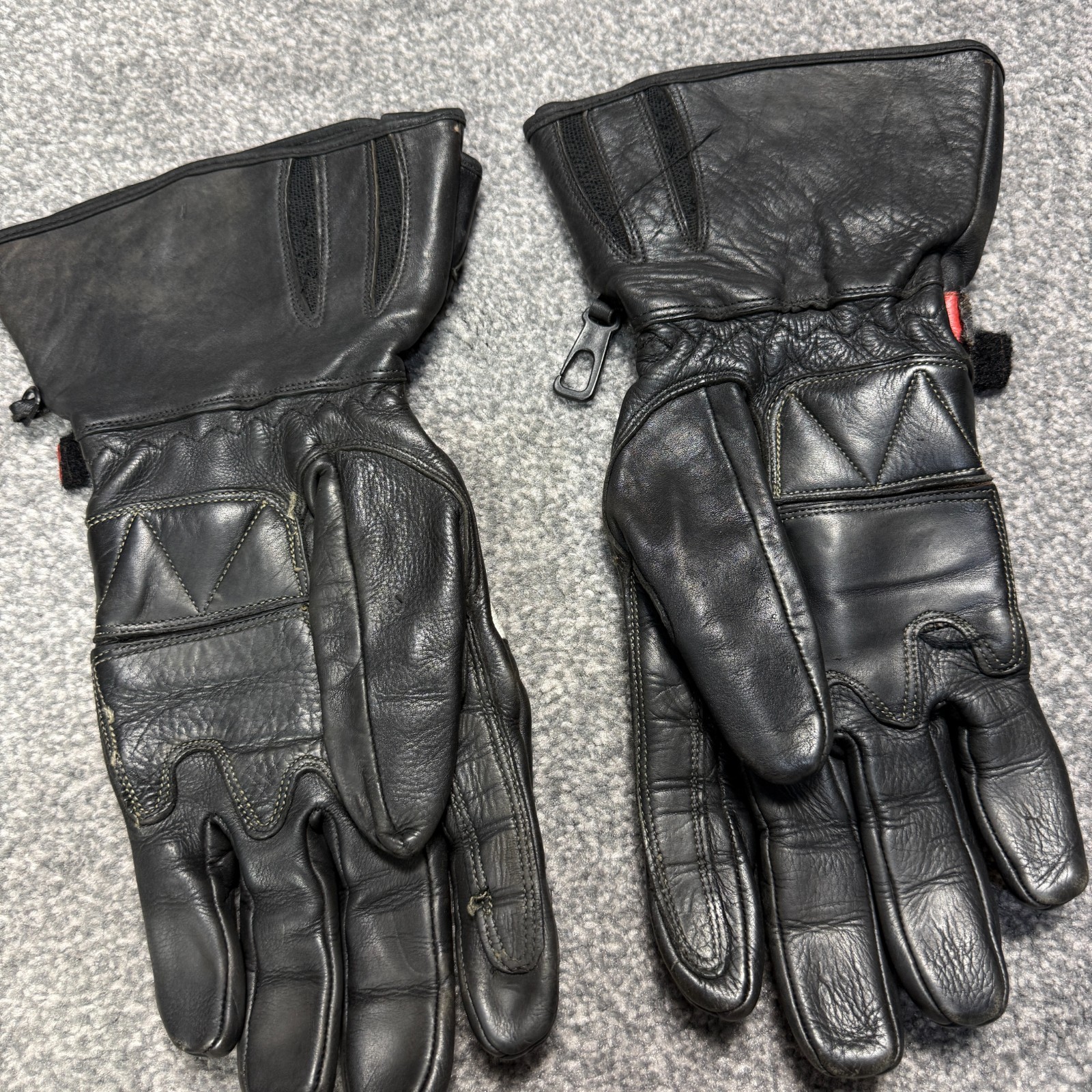 VTG Swift Leathers Black Red Made With Kevlar Pole Position XL Motorcycle Gloves image 7