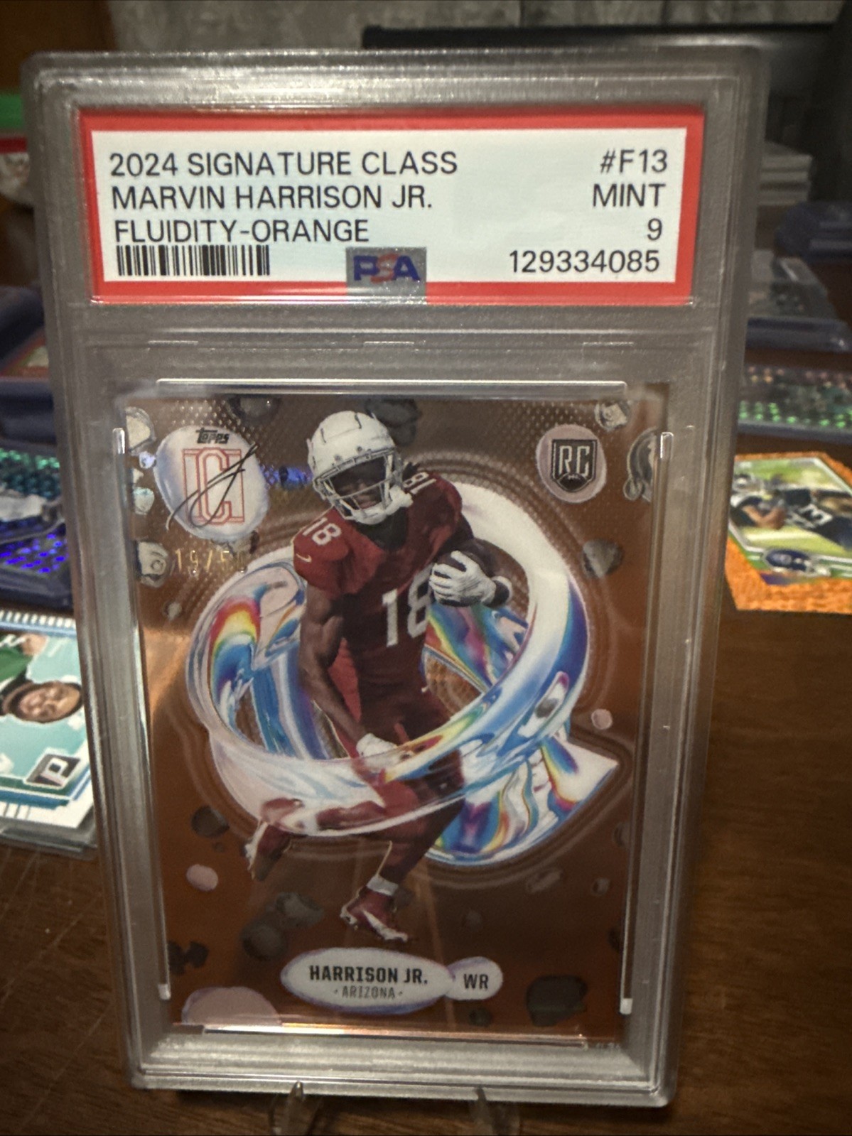 2024 Topps Signature Class Marvin Harrison Jr. Fluidity SP Orange /50 #F-13 RC