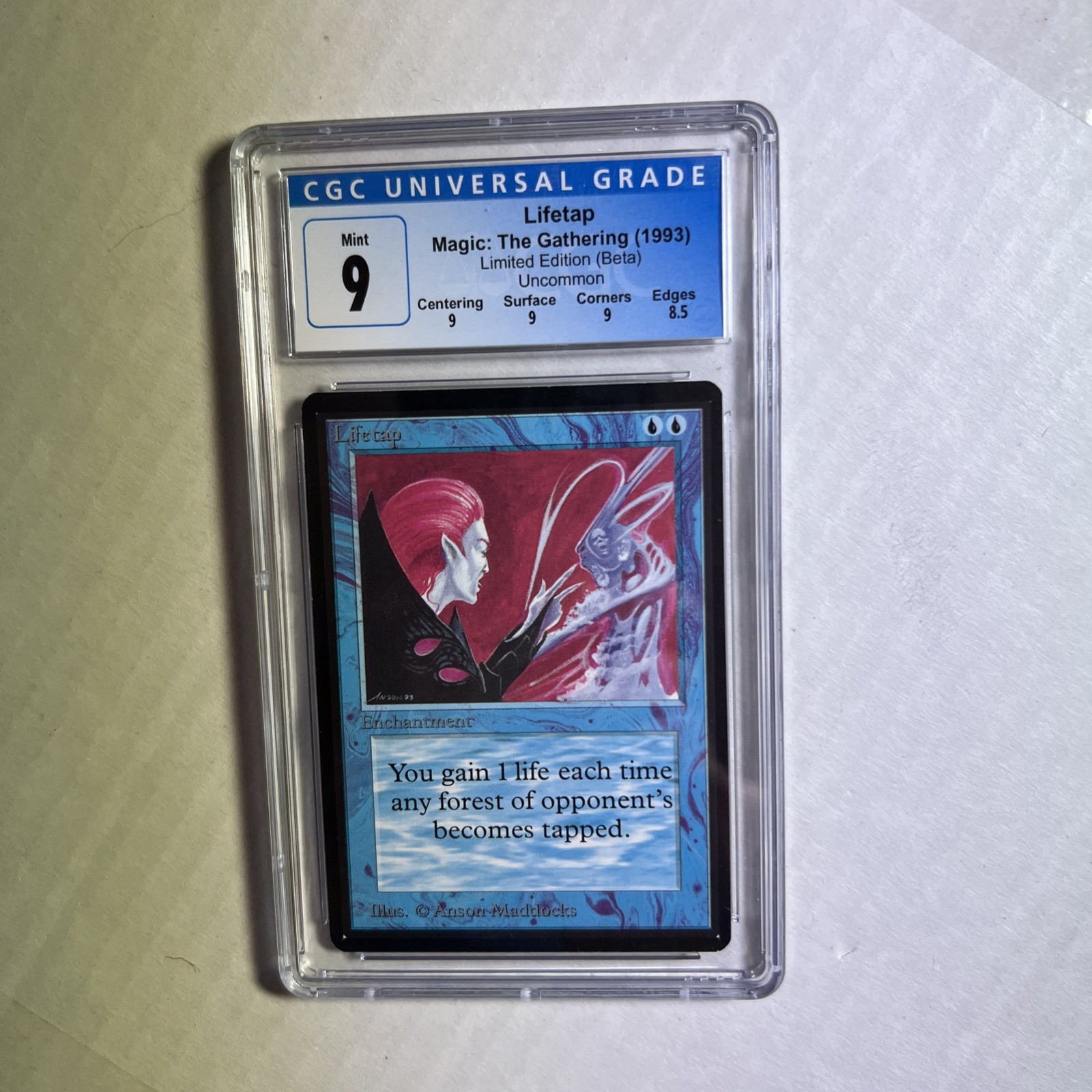 MTG BETA Lifetap CGC 9 MINT  (x3 9 sub grades) 1993
