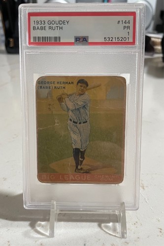 1933 GOUDEY BABE RUTH #144 PSA 1 PR HOF YANKEES GOAT