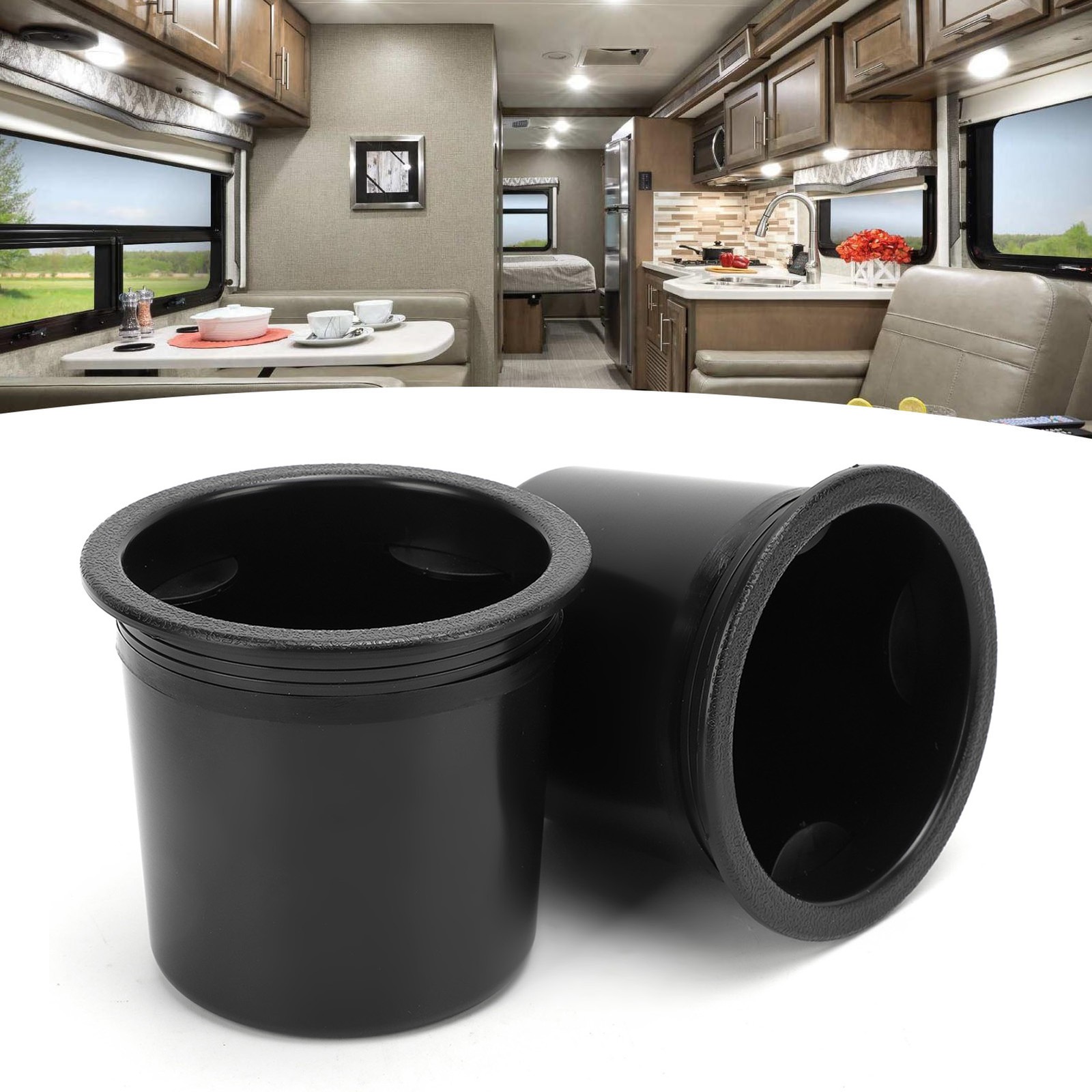 2x 73mm Drink Cup Holder Insert Anti Vibration Replacement Cup Holder Insert For