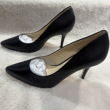 Nine West NWFLAX Women’s Black Leather Pointed Toe Pumps Heels Size 9.5W NWB