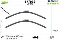 Valeo Wischblatt Scheibenwischer Silencio Flat Blade SET 577972 FüR CitroËN C4