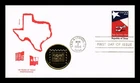DR JIM STAMPS US COVER REPUBLIC OF TEXAS 150TH ANNIVERSARY FDC MEDALLION CACHET