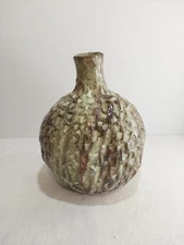 Albion Studio Pottery Bud Vase 1976 Primitive Style Signed Handmade Vintage 