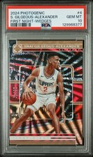 2024-25 Panini Photogenic First Night Shai Gilgeous-Alexander Wedges /49 Pop 1