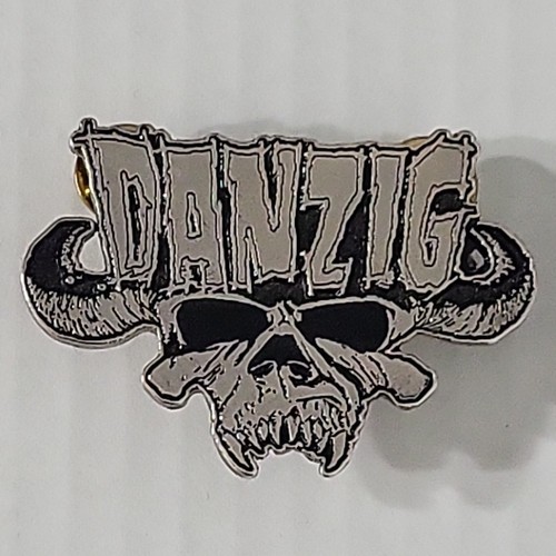 DANZIG Skull Mascot Silver Band Logo PIN BADGE | eBay