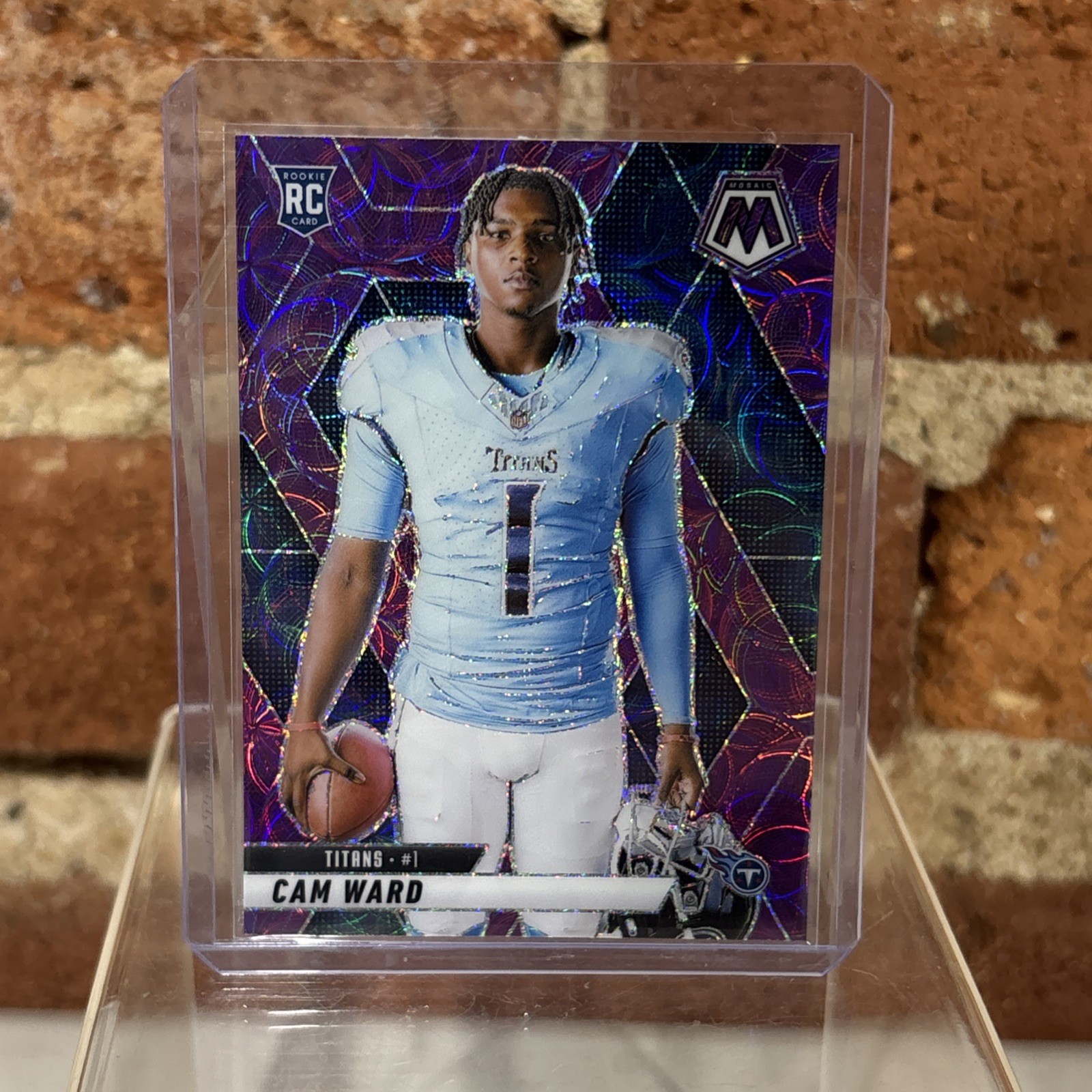 2025 Mosaic #272 Cam Ward Rookie Card RC PURPLE SCOPE SSP Titans Variation