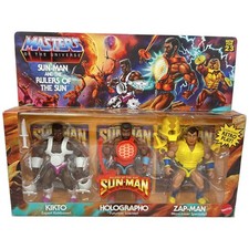 Masters Of The Universe Origins Sun Man And the Rulers Of The Sun 3 Pack Mattel