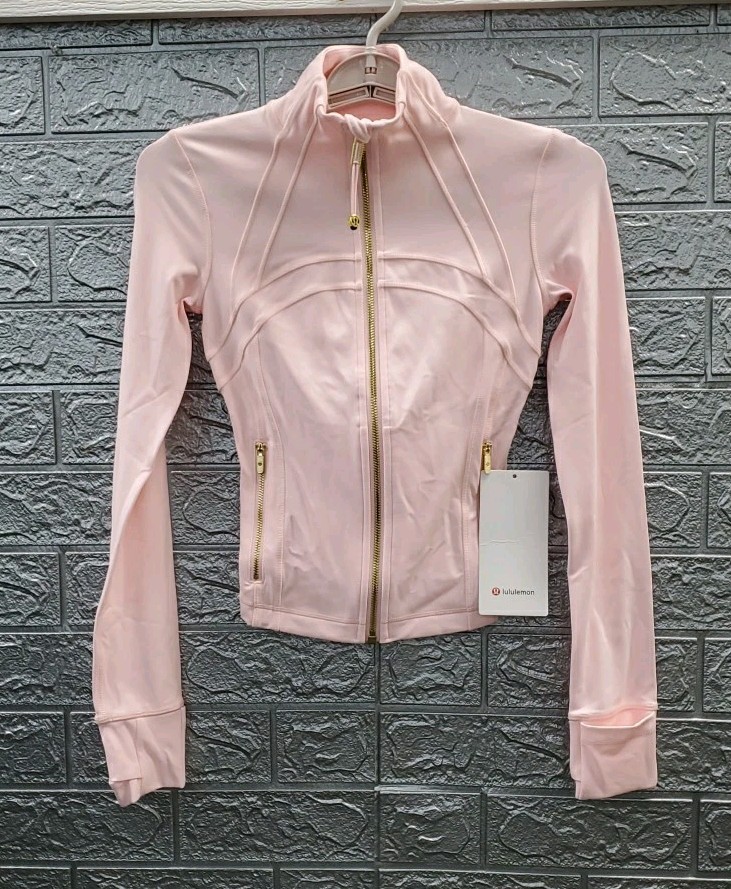 New Lululemon Define Cropped Full Zip Slim Fit Jacket Pink Size 0