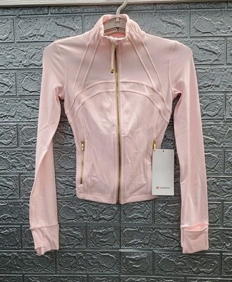 New Lululemon Define Cropped Full Zip Slim Fit Jacket Pink Size 0