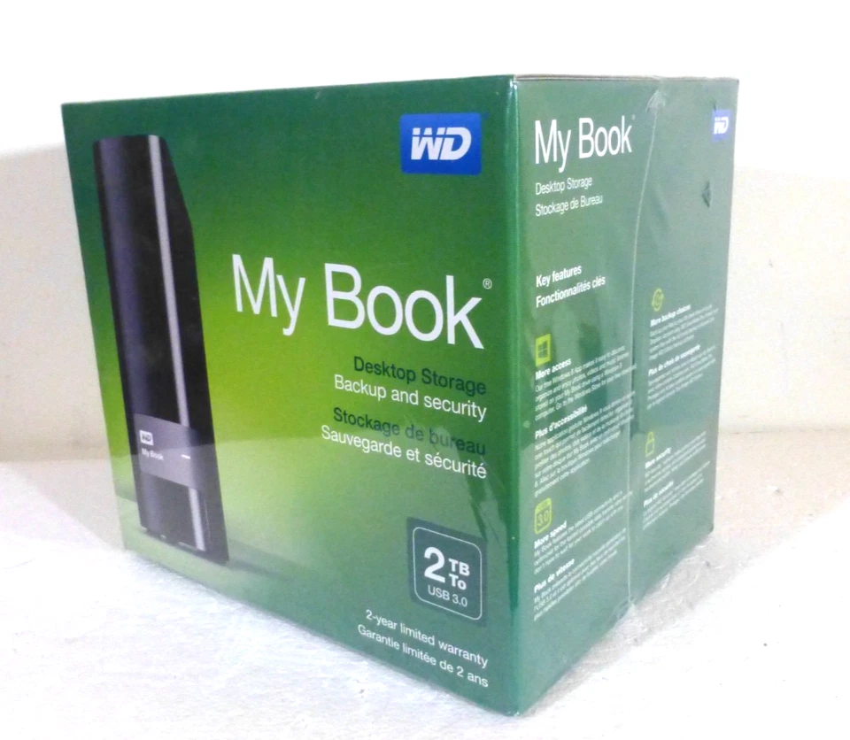WD My Book 2TB External Hard Drive USB 3.0 Western Digital WBDFJK0020HBK-SEALED - Image 3 of 4