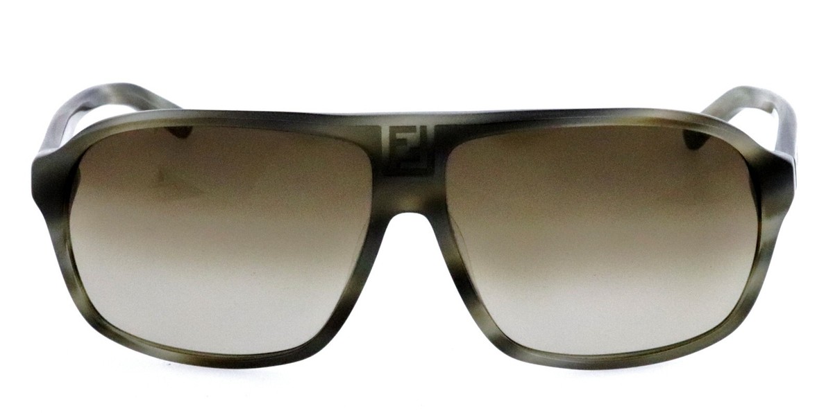 New FENDI FS5040M 065 60mm Gray Havana Pilot Sunglasses Italy