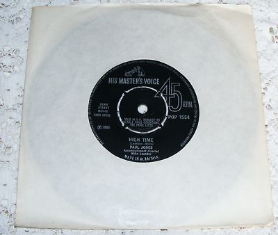 Paul Jones   High Time Original 1966  7'' Vinyl  / I Can't Hold On Much Longer   