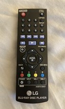 LG Blu-Ray Disc Player Remote Control AKB73896401 Tested Working w/ Battery!