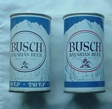 BUSCH BAVARIAN BEER CANS (2) (1970s) ANHEUSER-BUSCH BREWING COMPANY